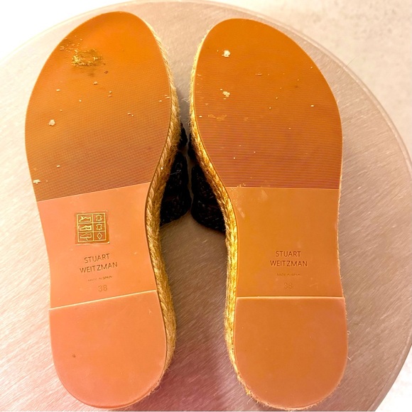 STUART WEITZMAN 38 WOMENS BLACK ROPED SLIP ON SUMMER VACATION SUNDRESS SANDALS - Picture 9 of 10